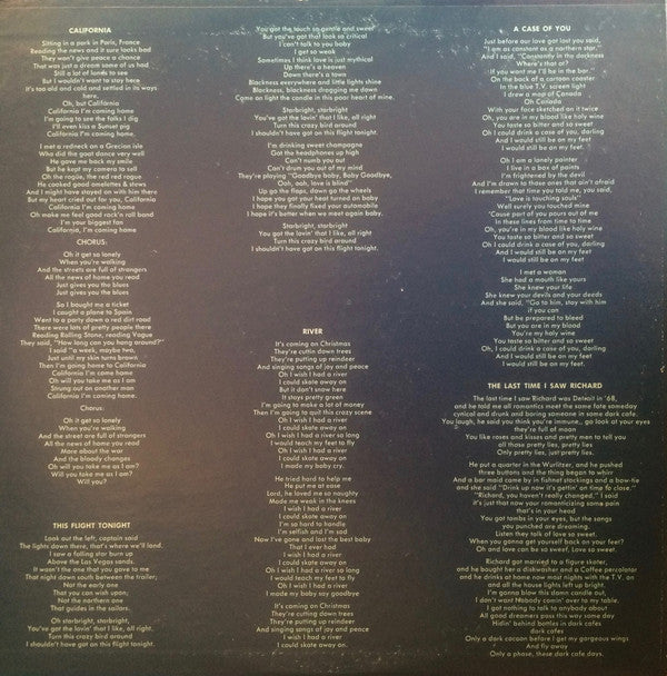 Joni Mitchell : Blue (LP, Album, RP, Gol)