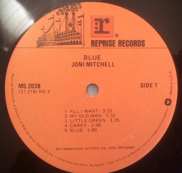 Joni Mitchell : Blue (LP, Album, RP, Gol)