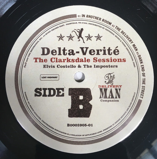 Elvis Costello & The Imposters : Delta-Verité (The Clarksdale Sessions) (The Delivery Man Companion) (10")