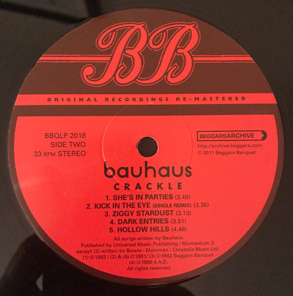 Bauhaus : Best Of Bauhaus | Crackle (2xLP, Comp, RM, RP, Gat)