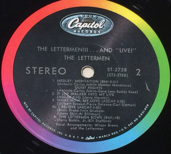 The Lettermen : The Lettermen!!! ...And "Live!" (LP, Album, Jac)