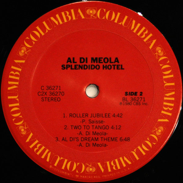 Al Di Meola : Splendido Hotel (2xLP, Album, San)