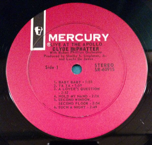 Clyde McPhatter : Live At The Apollo (LP, Album)