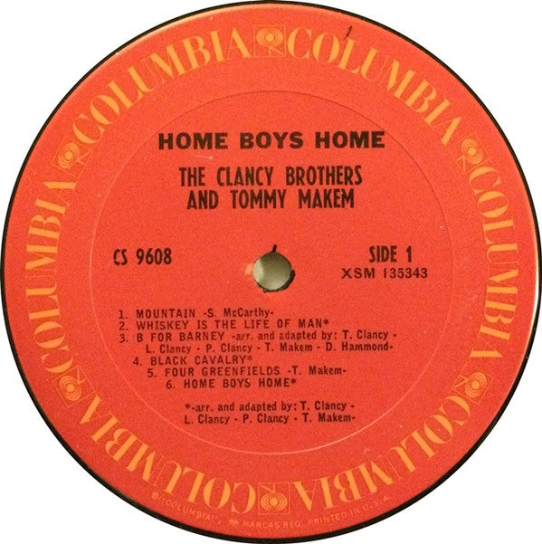 The Clancy Brothers & Tommy Makem : Home Boys Home (LP, Album, RE)