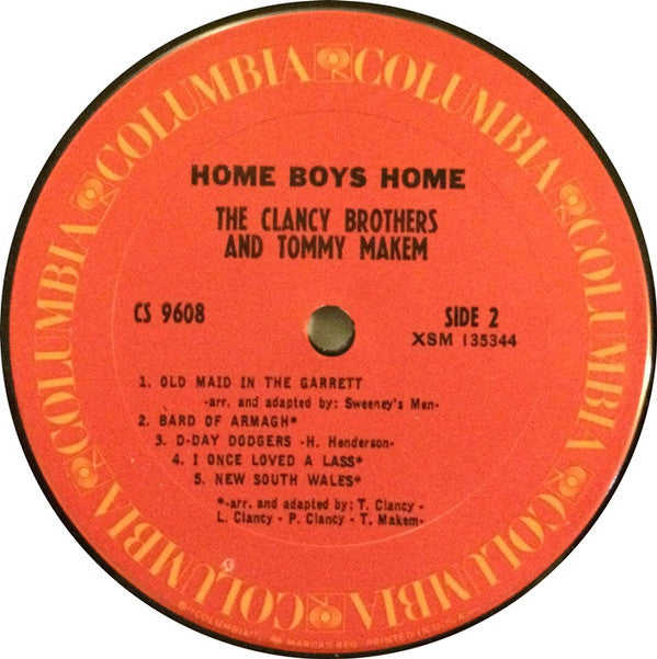 The Clancy Brothers & Tommy Makem : Home Boys Home (LP, Album, RE)