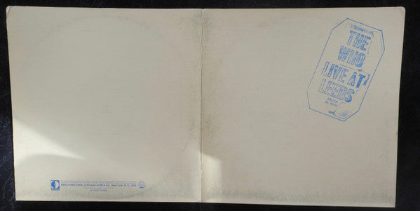 The Who : Live At Leeds (LP, Album, Ter)