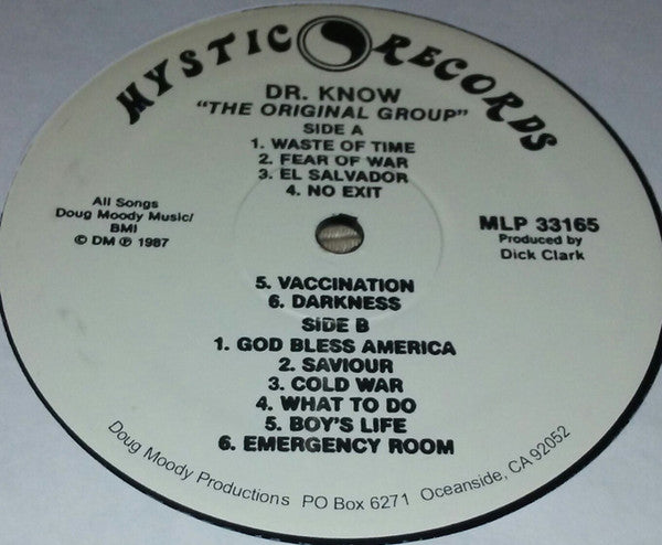 Dr. Know (3) Featuring Brandon Cruz : The Original Group (LP, Album, RE)