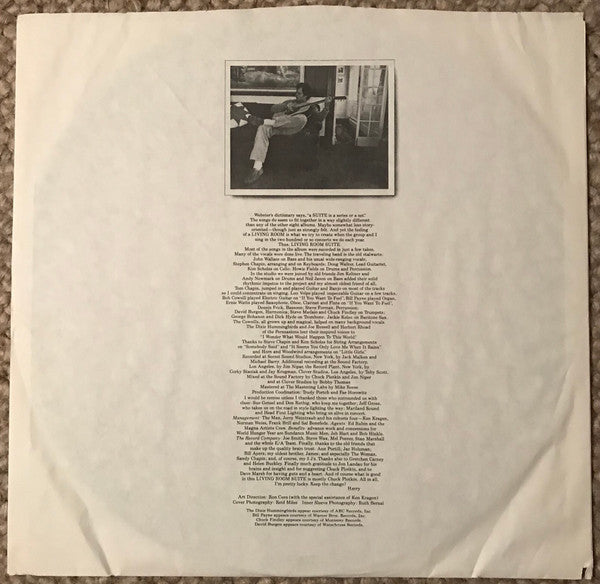 Harry Chapin : Living Room Suite (LP, Album, PRC)