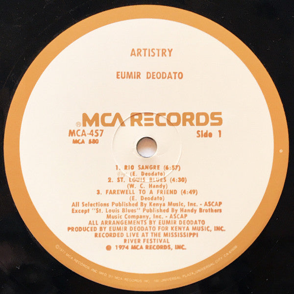 Eumir Deodato : Artistry (LP, Album, RE)