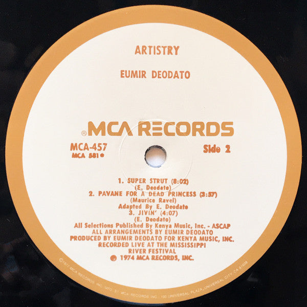 Eumir Deodato : Artistry (LP, Album, RE)