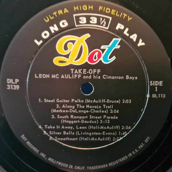 Leon McAuliffe And His Cimarron Boys : Take Off (LP, Album)