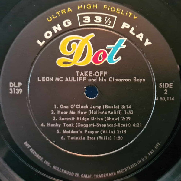 Leon McAuliffe And His Cimarron Boys : Take Off (LP, Album)