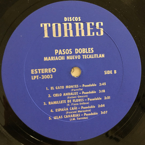 Mariachi Nuevo Tecalitlan : Pasos Dobles (LP, Album)