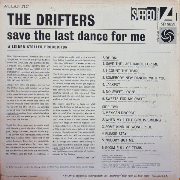 The Drifters : Save The Last Dance For Me (LP, Album)