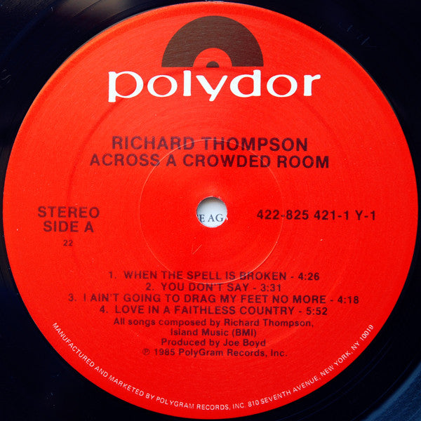 Richard Thompson : Across A Crowded Room (LP, Album, 22 )