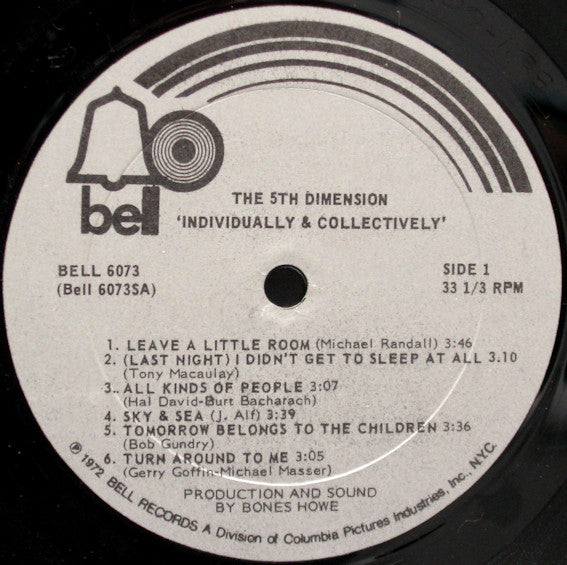 The Fifth Dimension : Individually & Collectively (LP, Album, She)