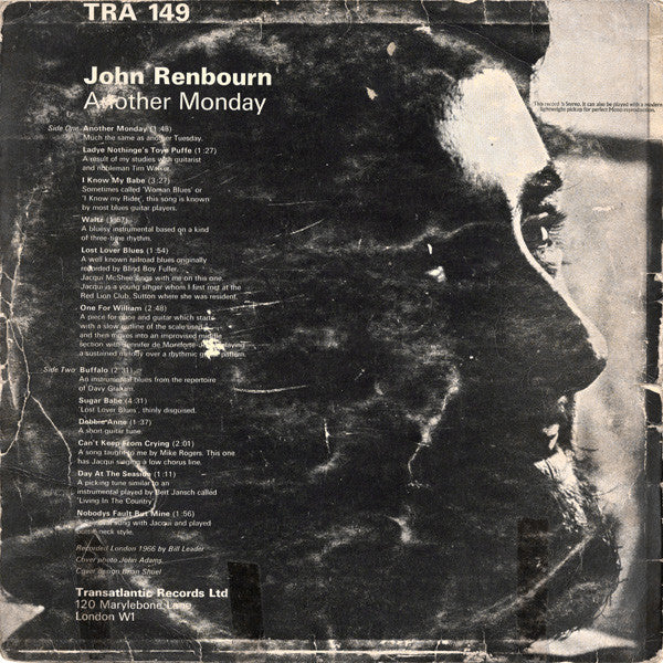 John Renbourn : Another Monday (LP, Album)