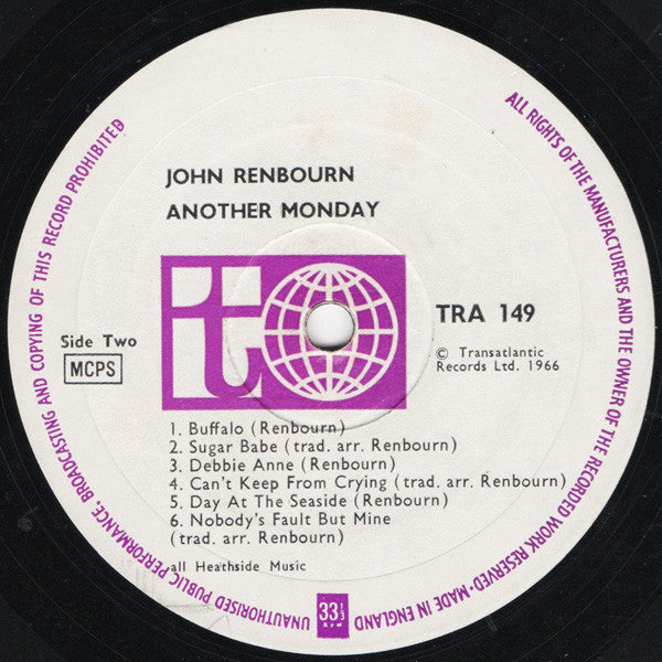 John Renbourn : Another Monday (LP, Album)