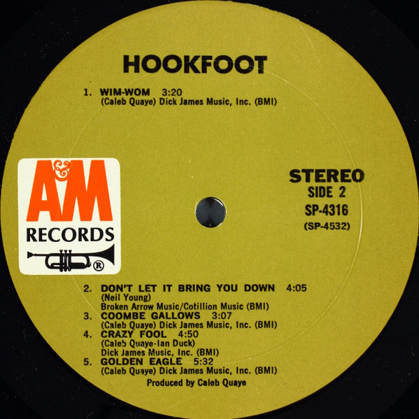 Hookfoot : Hookfoot (LP, Album, Mon)