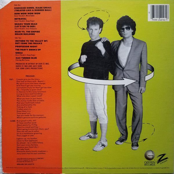 Was (Not Was) : Born To Laugh At Tornadoes (LP, Album, Jac)