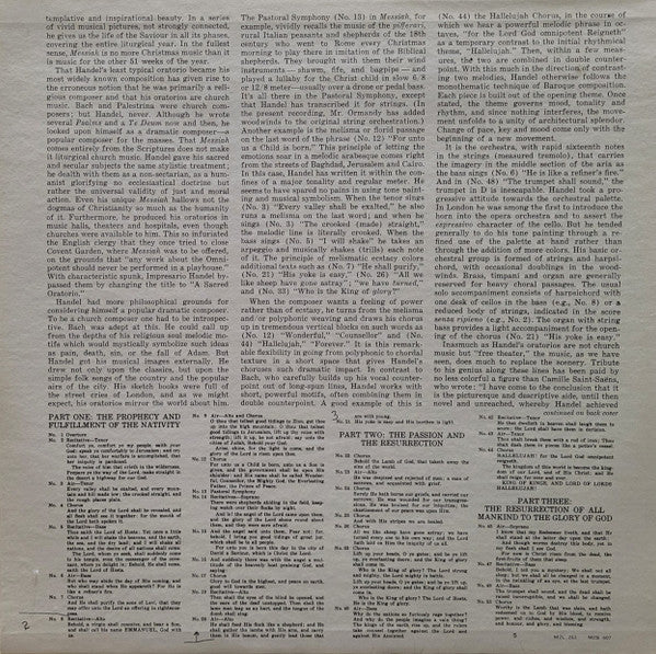 Georg Friedrich Händel : The Philadelphia Orchestra, Eugene Ormandy ; Mormon Tabernacle Choir, Richard P. Condie ; Eileen Farrell, Martha Lipton, Davis Cunningham, William Warfield : Messiah (2xLP, Album, RE)