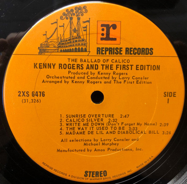 Kenny Rogers & The First Edition : The Ballad Of Calico (2xLP, Album, San)
