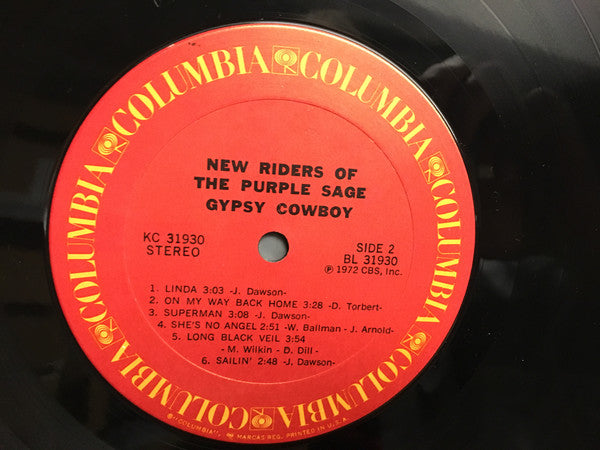 New Riders Of The Purple Sage : Gypsy Cowboy (LP, Album, Ter)