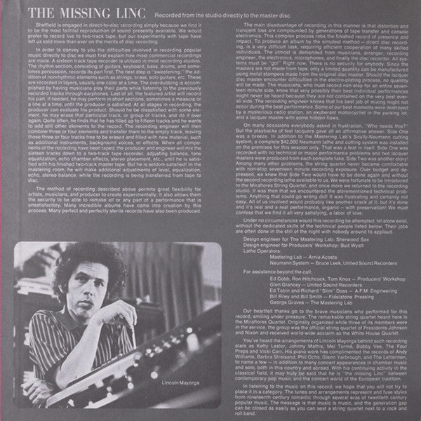 Lincoln Mayorga : The Missing Linc (Volume II) (LP, Album, Ltd, Gat)