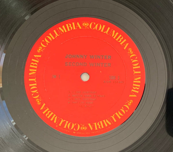Johnny Winter : Second Winter (2xLP, Album, RE, RP, Pit)
