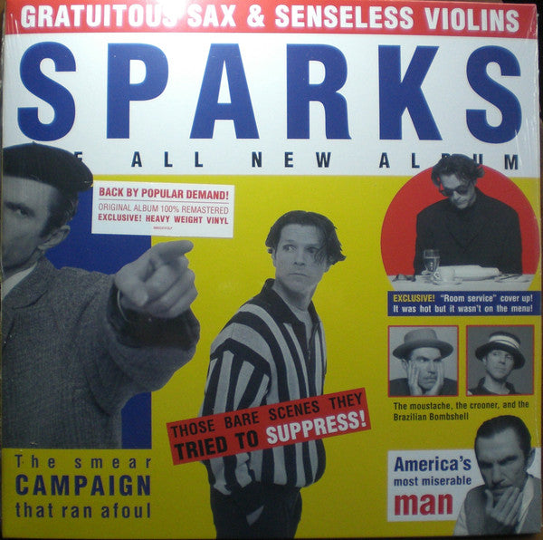 Sparks : Gratuitous Sax & Senseless Violins (LP, Album, RE, RM)