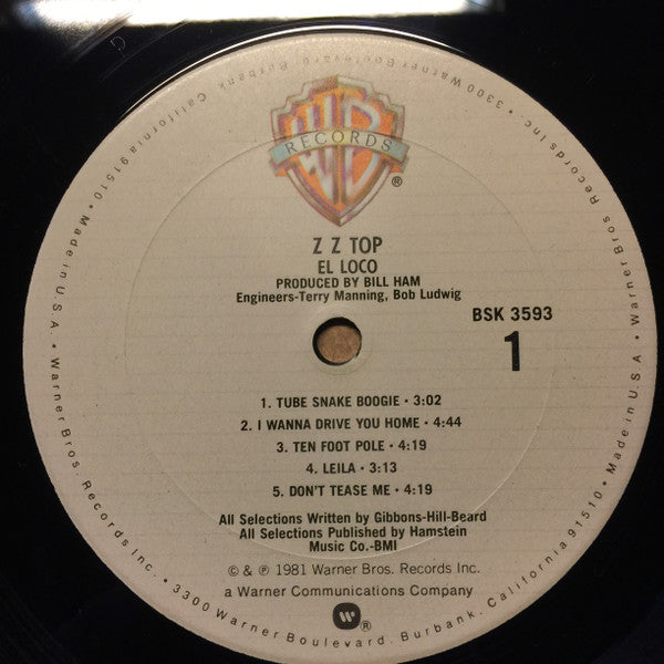 ZZ Top : El Loco (LP, Album, Club, Ter)