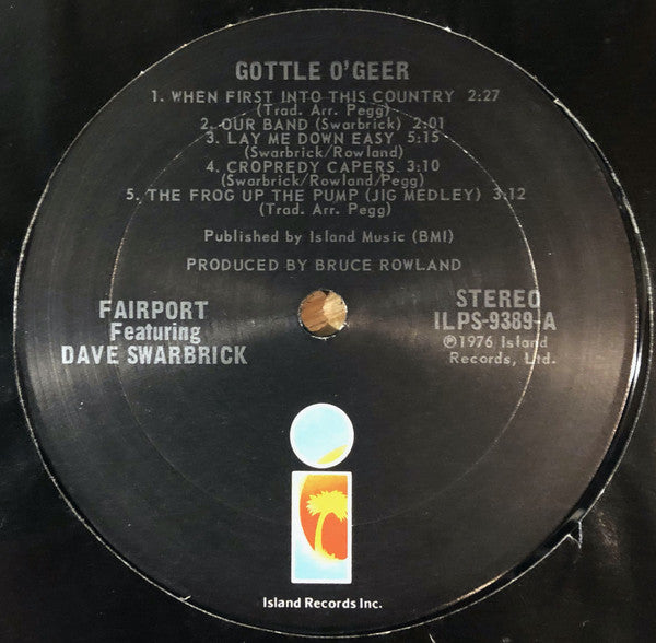 Fairport Convention Featuring Dave Swarbrick : Gottle O'Geer (LP, Album, Pit)