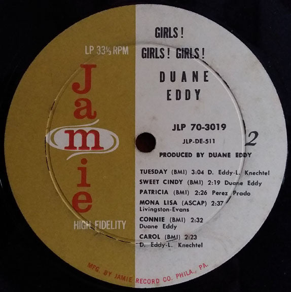 Duane Eddy : Girls! Girls! Girls! (LP, Album, Mono)