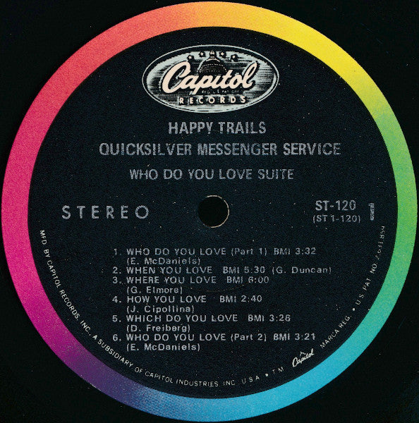 Quicksilver Messenger Service : Happy Trails (LP, Album, Los)