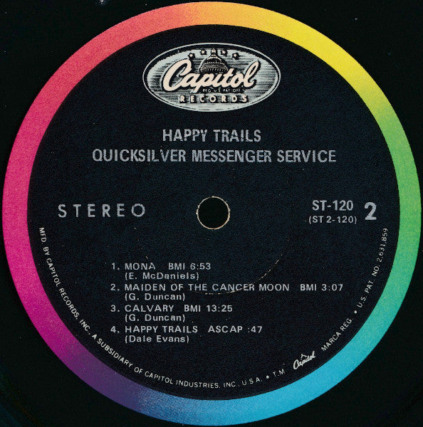 Quicksilver Messenger Service : Happy Trails (LP, Album, Los)