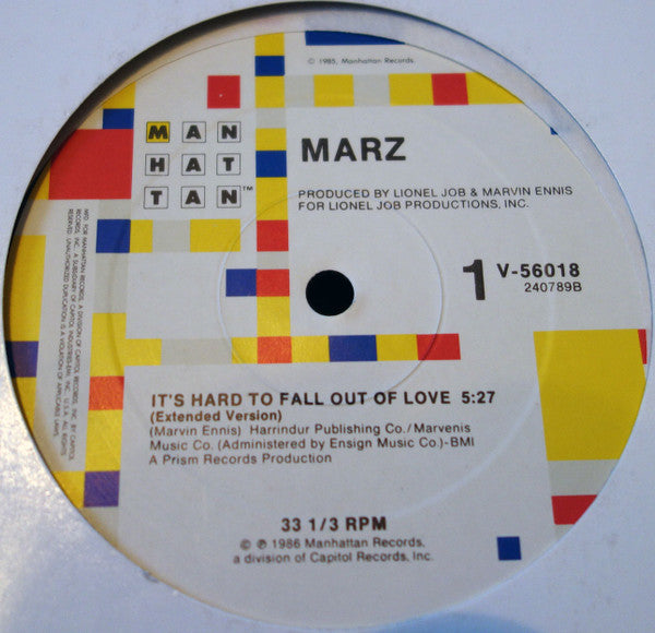 Marz (2) : It's Hard To Fall Out Of Love (12")