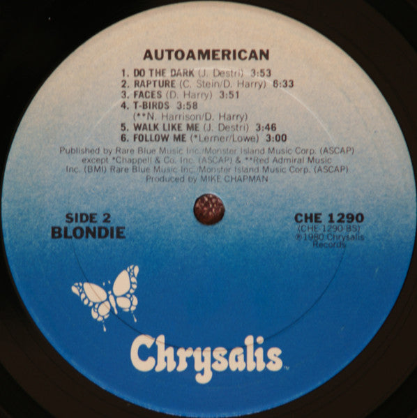 Blondie : AutoAmerican (LP, Album, Club, CRC)