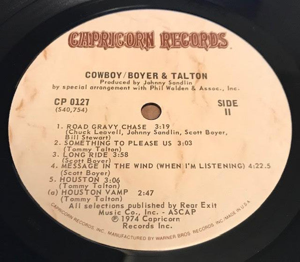 Cowboy (6) : Boyer & Talton (LP, Ter)