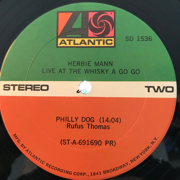 Herbie Mann : Live At The Whisky A Go Go (LP, Album, PR)