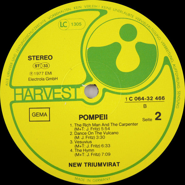 Triumvirat : Pompeii (LP, Album, Gat)