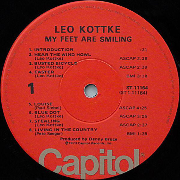 Leo Kottke : My Feet Are Smiling (LP, Album)