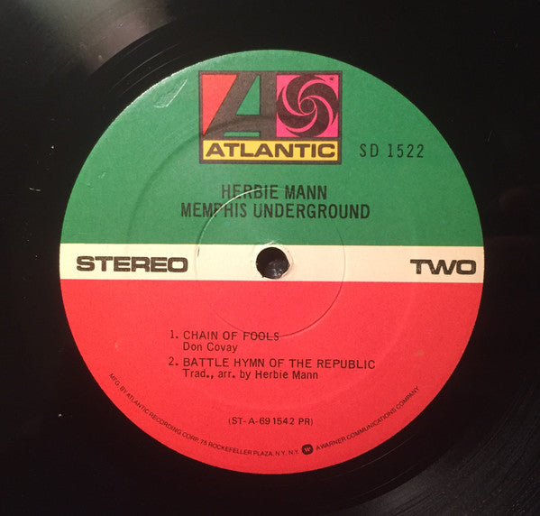 Herbie Mann : Memphis Underground (LP, Album, RE, PR )