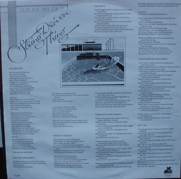 String Driven Thing : Keep Yer 'And On It (LP, Album)