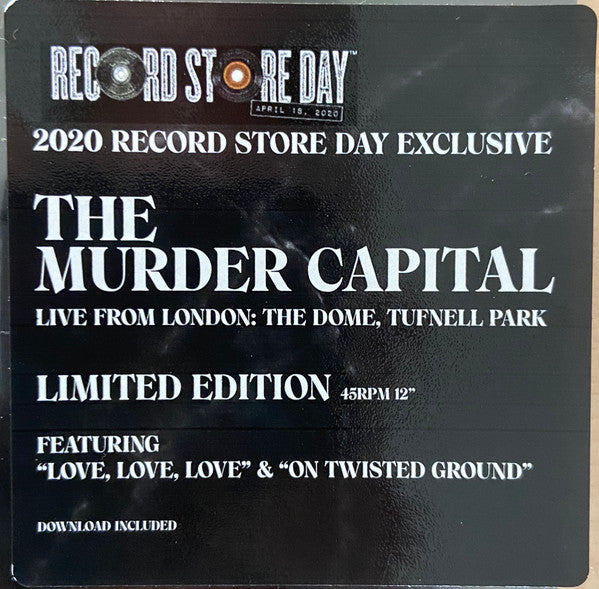 The Murder Capital : Live From London: The Dome. Tufnell Park (12", RSD, Single, Ltd)