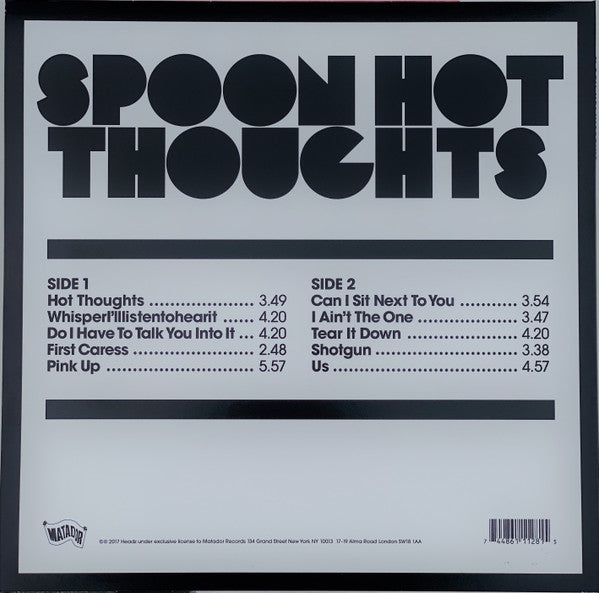 Spoon : Hot Thoughts (LP, Album)