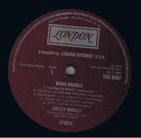 Greezy Wheels : Radio Radials (LP, Album)