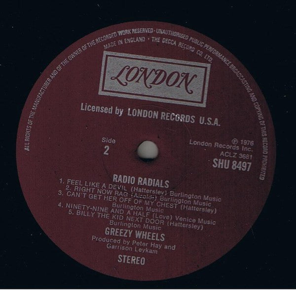 Greezy Wheels : Radio Radials (LP, Album)