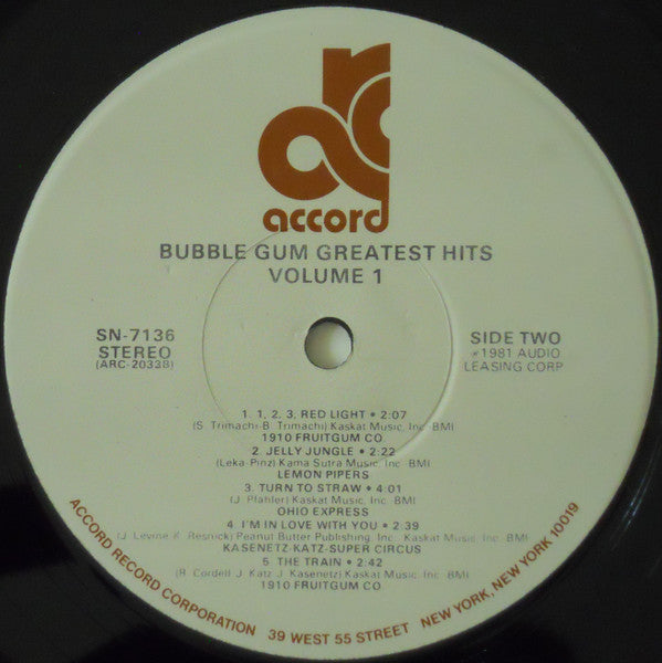 Various : Bubble Gum Greatest Hits Vol. 1 (LP, Comp)