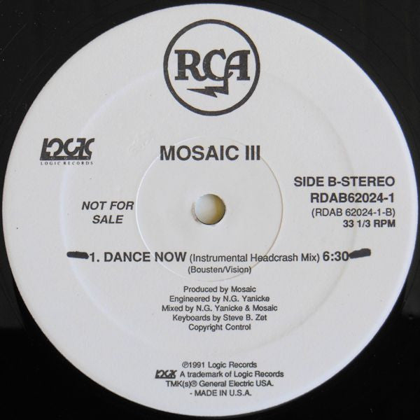 Mosaic Feat. Zyon : Dance Now (12", Promo)