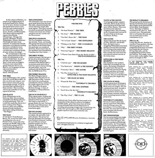 Various : Pebbles Vol. 5 (LP, Comp, Unofficial)